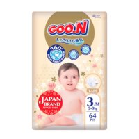 Підгузки Goo.N Premium Soft для дітей 5-9 кг, розмір М, на липучках, унісекс, 64 шт. (	F1010101-154) 