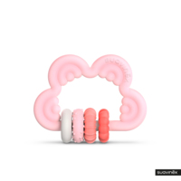 Прорізувач Suavinex силіконовий з бряскальцем / рожевий (401440) 