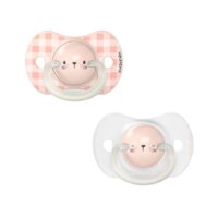 Нічна фізіологічна пустушка Suavinex Кролик, 0-6 місяців, 2 шт. (308214) 