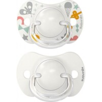 Фізіологічна пустушка Suavinex A walk in the park, сірий, 0-6 місяців, 2 шт. (308268) 