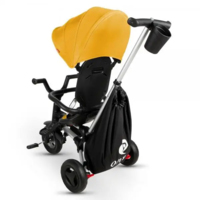 Складаний триколісний дитячий велосипед QPlay Nova+ Rubber Desert Yellow (5061047489970)