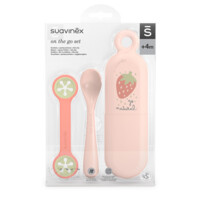 Набір приладів для годування Suavinex Go natural, рожевий (308053)