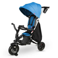 Складаний триколісний дитячий велосипед QPlay Nova+ Rubber Sky Blue (S700-13Nova+SkyBlue) 