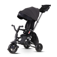 Складаний триколісний дитячий велосипед QPlay Nova+ Rubber Ultimate Black (5061047489932) 