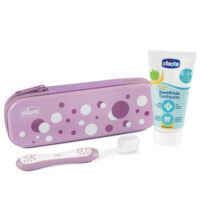Дорожный набор Chicco: зубная щетка и зубная паста, 6-24 мес. (12098.10) 