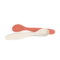 Набір дитячих ложок Suavinex Go natural, червоно-бежевий, 2 шт. (308049) 