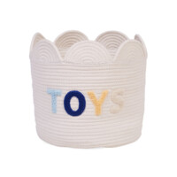 Кошик для іграшок Childhome Flower Toys 30x30x30 см, білий (CCBAFL30) 