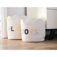 Корзина для игрушек Childhome Flower, 35x35x35 см, белая (CCBAFL35)