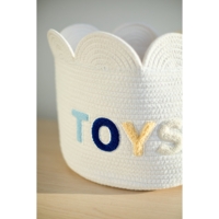 Корзина для игрушек Childhome Flower, 35x35x35 см, белая (CCBAFL35)