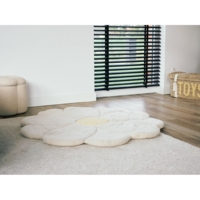 Килимок ігровий Childhome Flower, 110 см, білий/жовтий (CCPMFL)