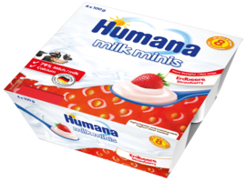 Продукт кисломолочний Humana Полуничний 4 х 100 г (4031244273420) 