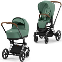 Коляска 2 в 1 Cybex Priam Leaf Green, шасі Chrome Brown  (939773319) 