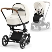Коляска 2 в 1 Cybex Priam Off White, шасі Chrome Brown (819753319) 