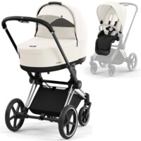Коляска 2 в 1 Cybex Priam Off White, шасси Chrome Black (819753499) 