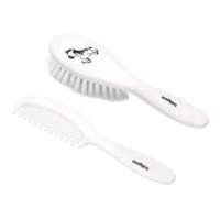 Щетка и расческа для волос BabyOno, белая (5901435411759) 