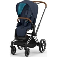 Коляска 2 в 1 Cybex Priam Lux Nautical Blue/Dark Navy, шасси Chrome Brown (947751319)