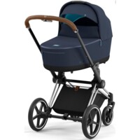 Коляска 2 в 1 Cybex Priam Lux Nautical Blue/Dark Navy, шасси Chrome Brown (947751319)