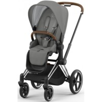 Коляска 2 в 1 Cybex Priam Mustard Yellow/Mirage Grey, шасси Chrome Brown (965743319)