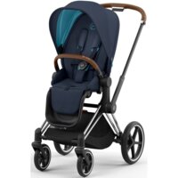 Коляска 2 в 1 Cybex Priam Mustard Yellow/Dark Navy, шасі Chrome Brown (965751319)