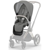 Коляска 2 в 1 Cybex Priam Lux Off White/Mirage Grey, шасси Matt Black (819743331)