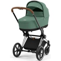 Коляска 2 в 1 Cybex Priam Lux Leaf Green/Mirage Grey, шасі Chrome Brown (839743319)