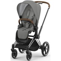 Коляска 2 в 1 Cybex Priam Lux Leaf Green/Mirage Grey, шасі Chrome Brown (839743319)