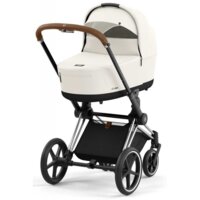 Коляска 2 в 1 Cybex Priam  Lux Off White/Mirage Grey, шасси Chrome Brown (819743319)