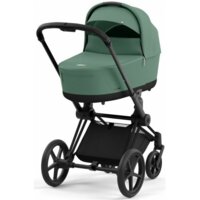 Коляска 2 в 1 Cybex Priam Lux Leaf Green/Onyx Black, шасі Matt Black (839739331)