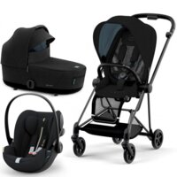 Комплект 3 в 1 Cybex: коляска Mios 4.0 Lux Sepia Black, шасі Matt Black + автокрісло Cloud G (251909210865-1151) 
