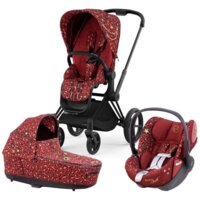 Комплект 3 в 1: коляска Cybex Priam Rockstar by Alec Voelkel, шасси Matt Black + автокресло (883367331-0303) 