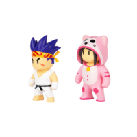 Набор коллекционных фигурок Stumble Guys Сэнсэй Фаерфист и Мяумер (SG2015-3)