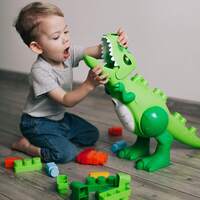 Ігровий набір Polesie Динозавр з конструктором (67807)
