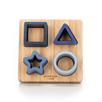 Силіконовий сортер на дерев'яному підносі FreeON, синій (46200) 