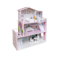 Дерев'яний іграшковий будиночок FreeON, рожевий (47290)