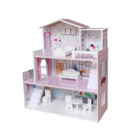 Дерев'яний іграшковий будиночок FreeON, рожевий (47290)