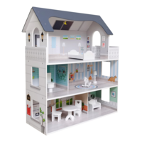 Дерев'яний іграшковий будиночок FreeON, сірий (47306)