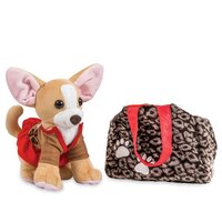 М'яка іграшка Tigres Собачка чихуахуа коричневий з сумочкою в платті (З-0102) 