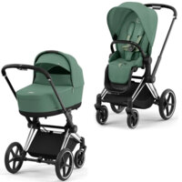 Коляска 2 в 1 Cybex Priam Leaf Green, шасси Chrome Black (839773499) 