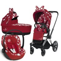 Комплект 3 в 1: коляска Cybex Priam Lux Petticoat by Jeremy Scott, шасси Chrome Black и автокресло (895717499-851) 