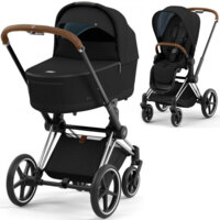 Коляска 2 в 1 Cybex Priam Sepia Black, шасі Chrome Brown (799733319) 