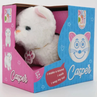 Интерактивная игрушка Pugs at Play Белый котенок Casper (ST-PAP06)