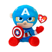 М’яка іграшка TY Marvel Капітан Америка, 15 см (44002) 
