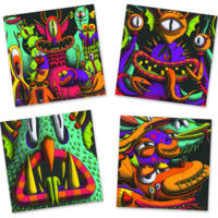 Набір для творчості DJECO з 3D ефектом Веселі монстри (DJ08651)