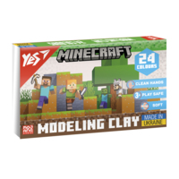 Пластилин Yes Minecraft, 24 цвета, 480 г (540682) 