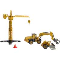 Машинка-конструктор OTAMANKO Трактор із грейдером/навантажувач із грейфером для металу 2 в 1 (YW9101B) 