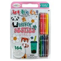 Розмальовка Let's craft Друзі та почуття з наліпками та восковою крейдою (AEG002) 