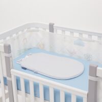 Зимова постіль Sonto Sleepset Сталева блакить, із заокругленими кутами, 120 х 60 см (0538) 