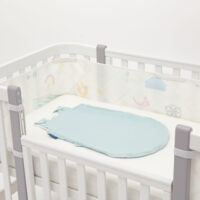 Літня постіль Sonto Sleepset Мʼятний крем, із заокругленими кутами, 120 х 60 см (0541) 