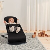 Шезлонг BABYBJÖRN Balance Soft Cotton Black/Dark Grey (7317680050229)