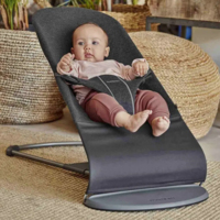 Шезлонг BabyBjorn Bliss 3D Jersey Charcoal Grey, рама Dark Grey (7317680060761)